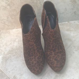 Leopard print booties
